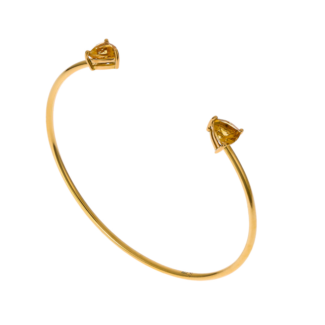 Pulseira kanju trilhão 10 ouro amarelo e citrino