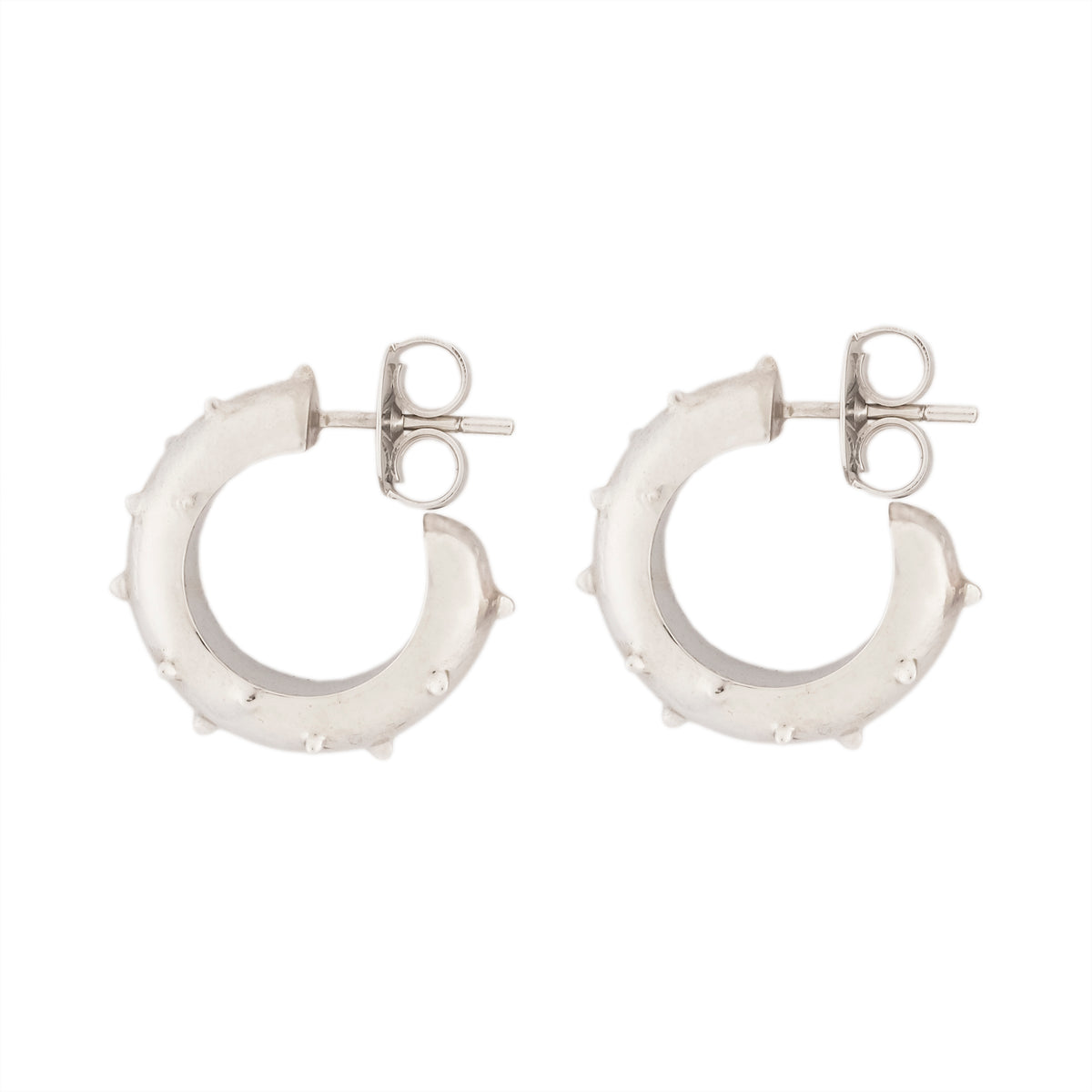 Argola agave prata com ródio