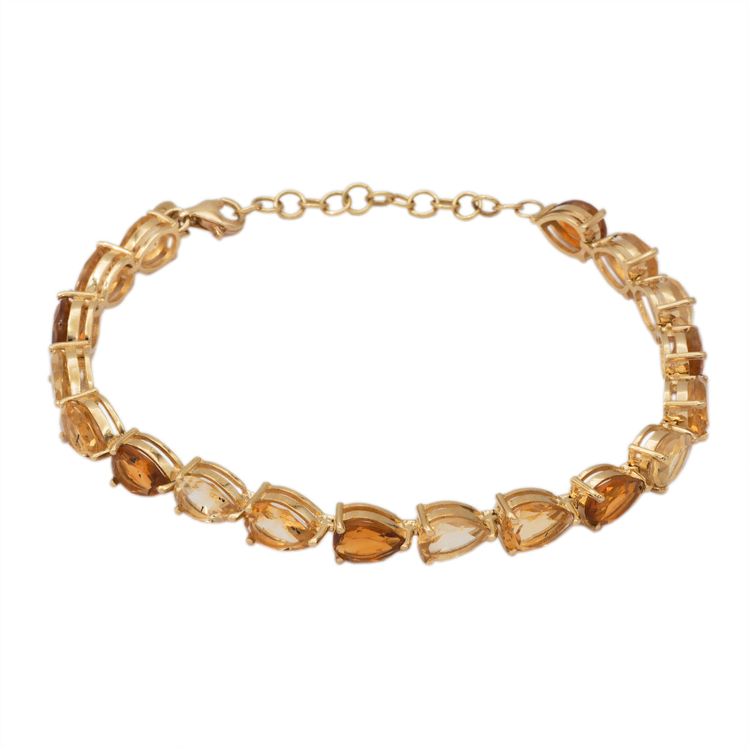 PULSEIRA RIVIERA IMAGO OURO AMARELO CITRINO E CITRINO RIO GRANDE