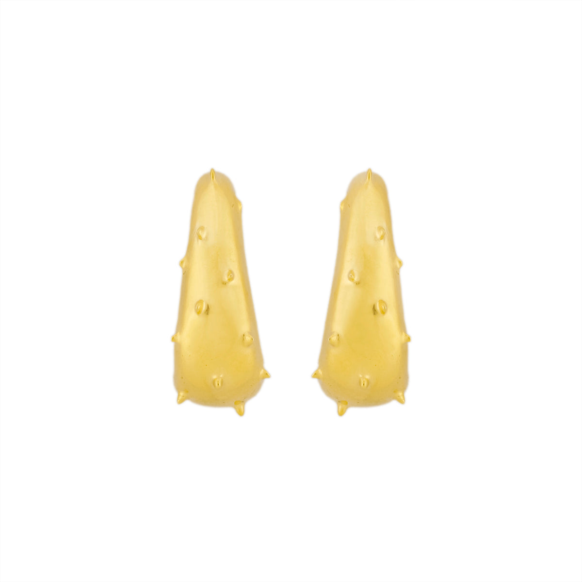 Brinco earhook agave prata com banho de ouro amarelo