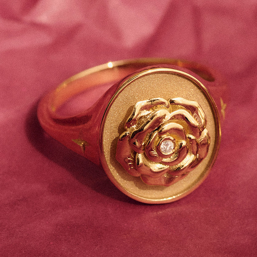 ANEL ROSA OURO AMARELO