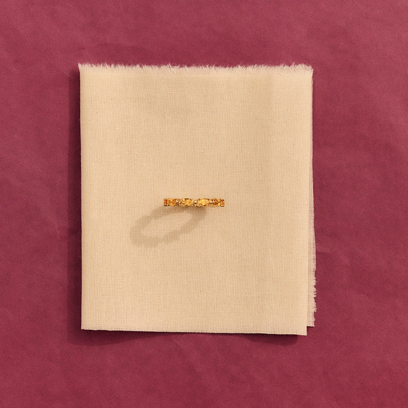 ALIANÇA FRIDA OURO AMARELO E CITRINO