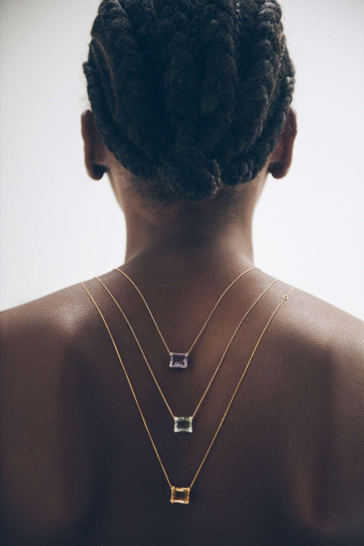 Colar kanju ouro amarelo ametista