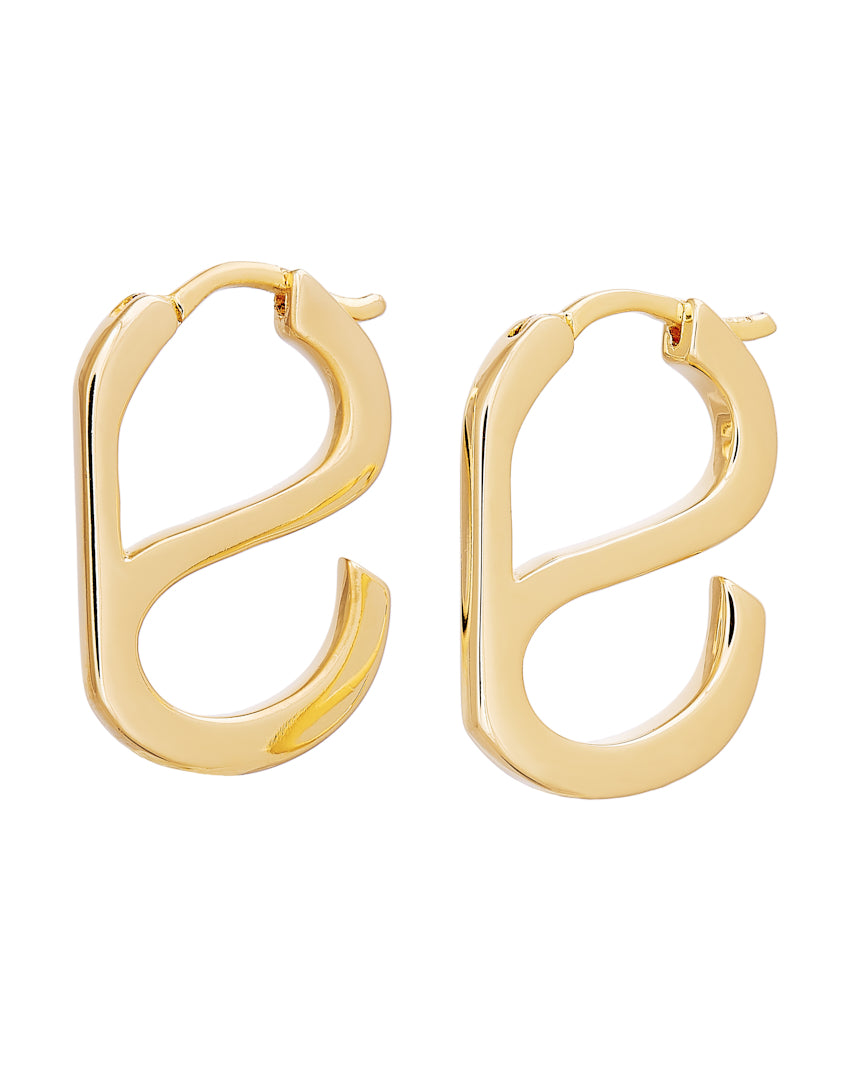 Argola ls prata com banho de ouro amarelo