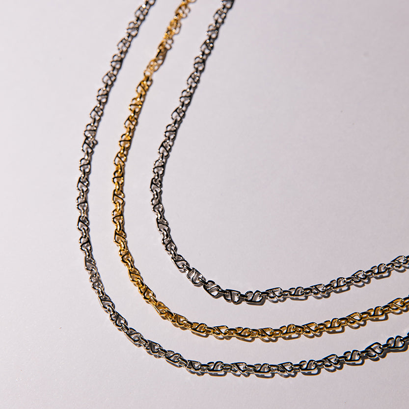 Gargantilha ls prata com banho de ouro amarelo