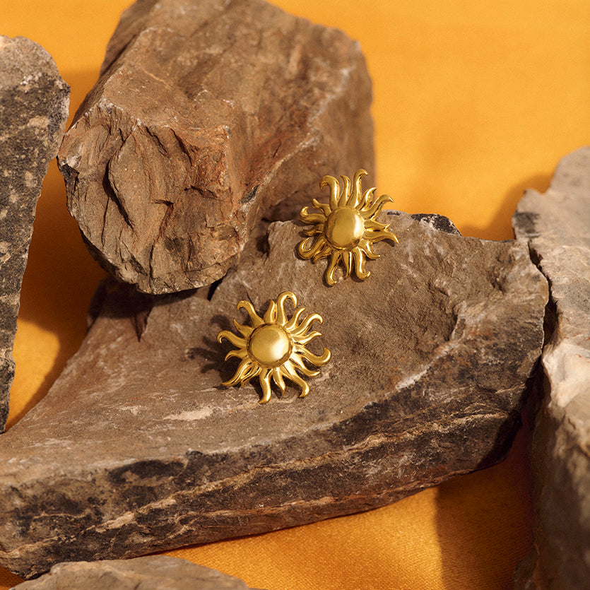 BRINCO SOL Y LUNA PRATA COM BANHO DE OURO AMARELO