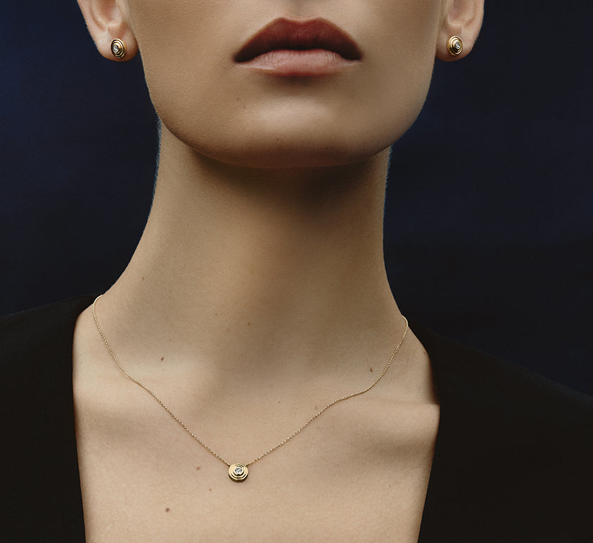 COLAR DUNCAN OURO AMARELO SAFIRA TRANSLÚCIDA