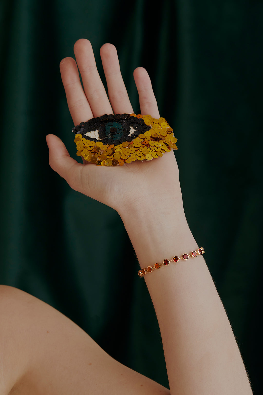 PULSEIRA ARLEQUIM OURO AMARELO GRANADA, CITRINO RIO GRANDE E CITRINO