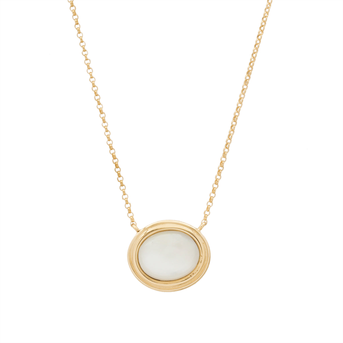 Colar dolmabahce ouro amarelo e madrepérola