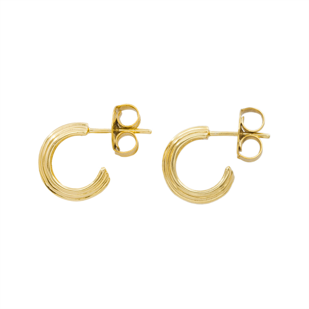 ARGOLA SAVOY PRATA COM BANHO OURO AMARELO