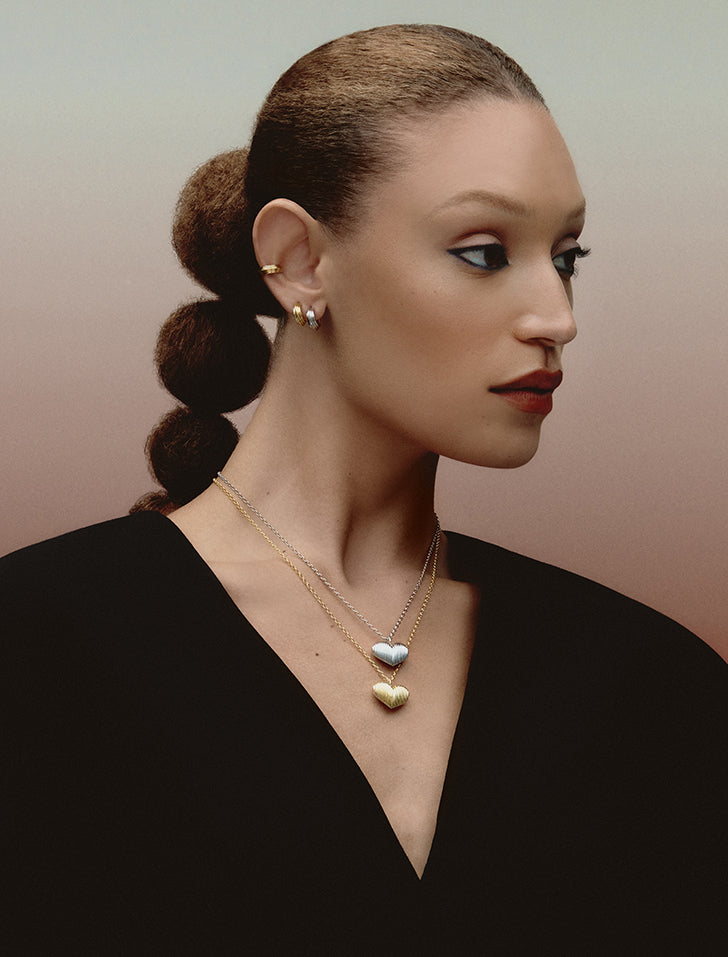 Colar savoy love prata com banho de ouro amarelo