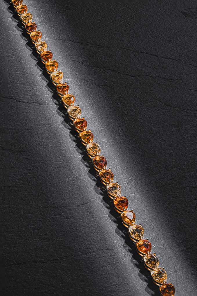 GARGANTILHA RIVIERA IMAGO OURO AMARELO CITRINO E CITRINO RIO GRANDE