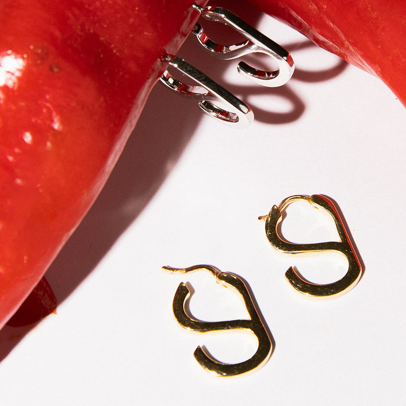 ARGOLA LS PRATA COM BANHO DE OURO AMARELO