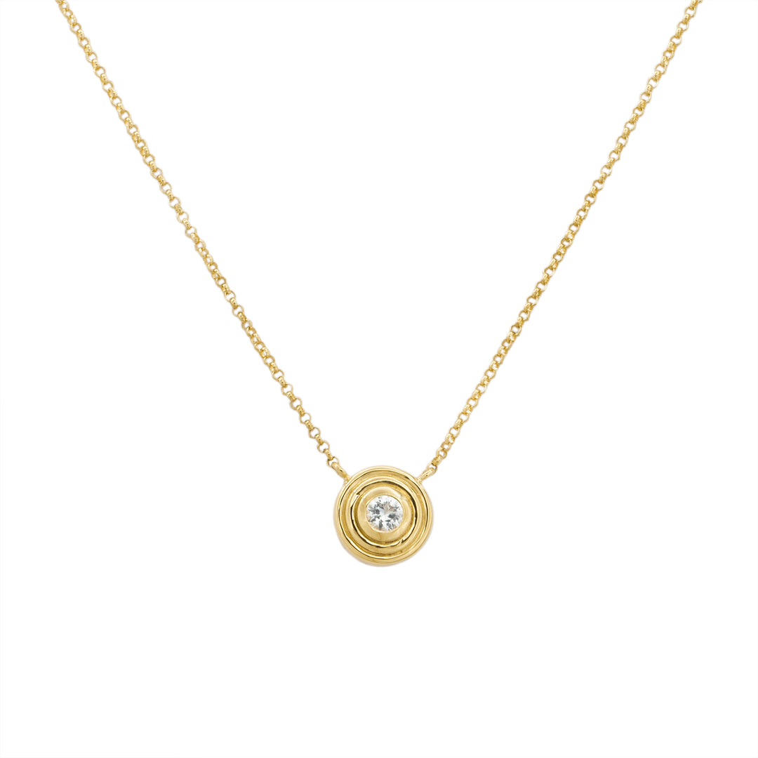 COLAR DUNCAN OURO AMARELO SAFIRA TRANSLÚCIDA