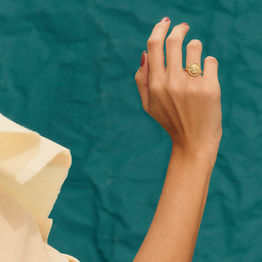 Anel rosa ouro amarelo