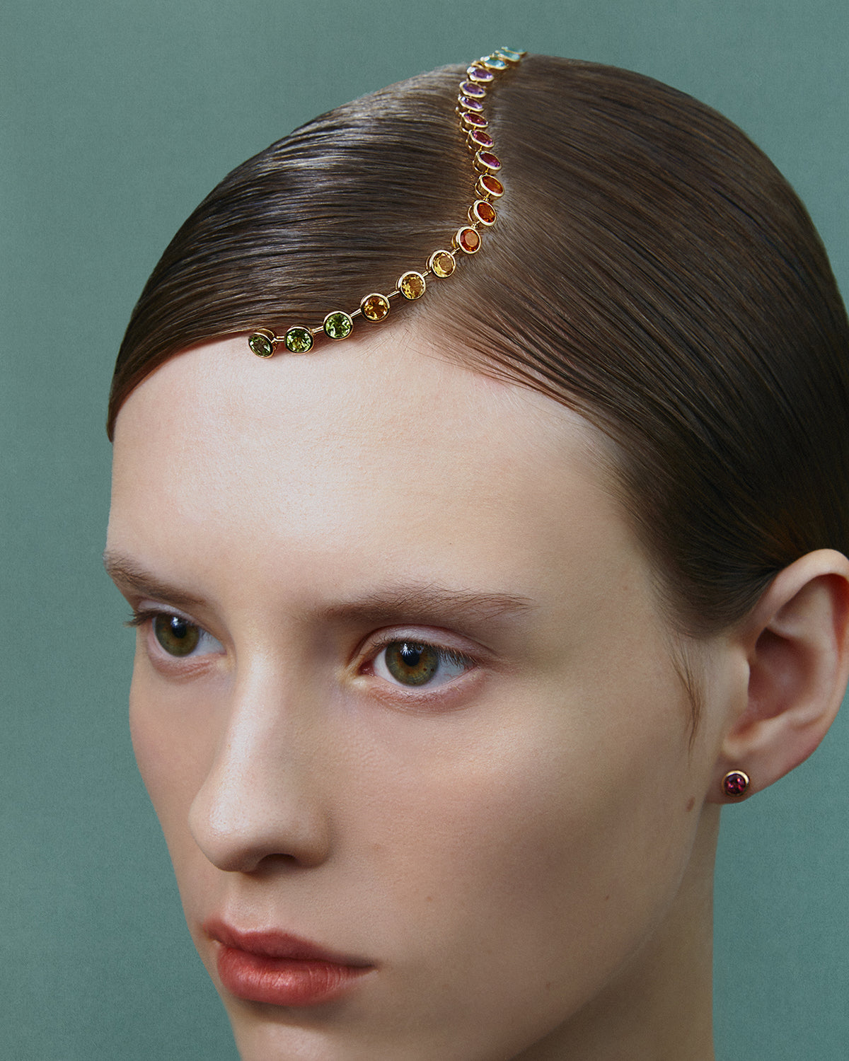 Pulseira arlequim rainbow 10 ouro amarelo peridoto, citrino, citrino rio grande turmalina rosa ametista topázio