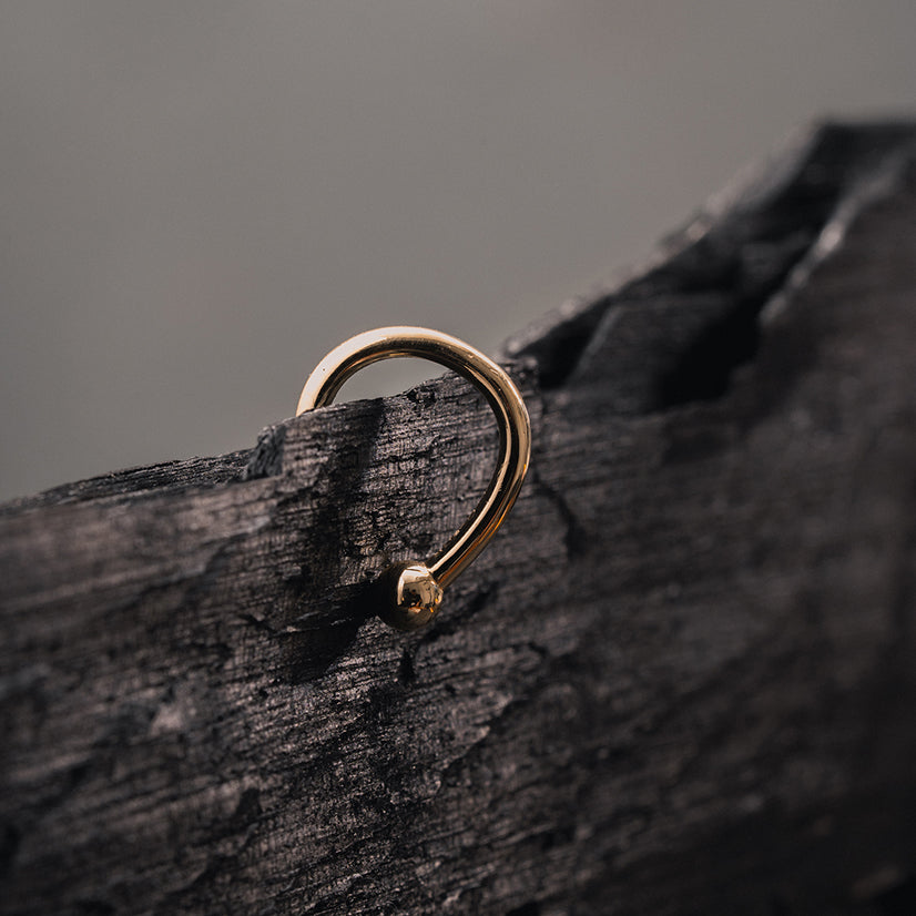 PIERCING BASIC LITTERA OURO AMARELO